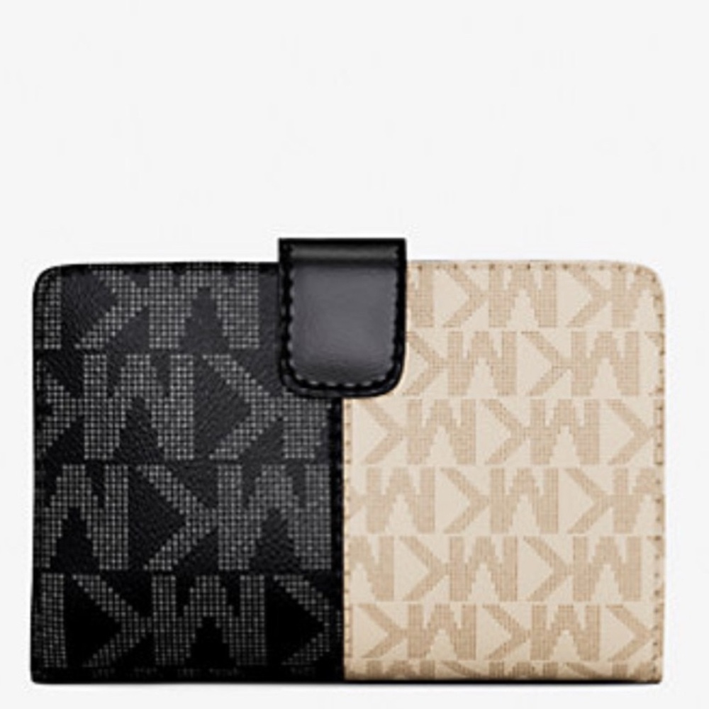 Michael Kors Black and Tan Wallet